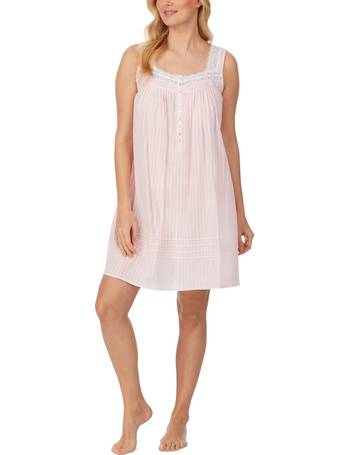 Eileen West Lace-Trimmed Cotton Ballet-Length Nightgown - Macy's