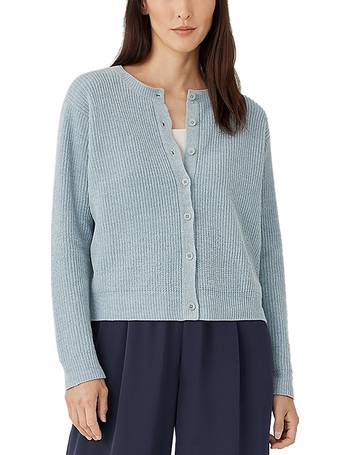 Organic Linen Cotton Airy Tuck Cropped Cardigan