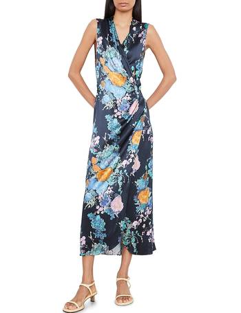 Vince mixed on sale ditsy hibiscus dress