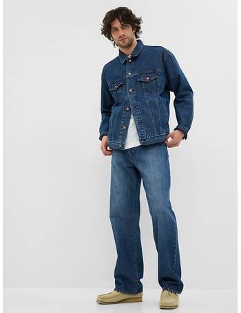 Gap Button Fly 90s Original Straight Fit Jeans with Washwell