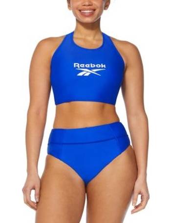 Reebok Women's Mesh-Inset Racerback Bikini Top