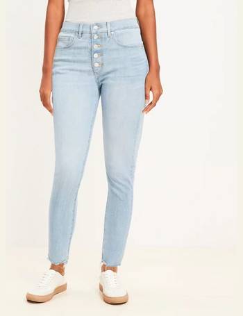 Petite High Rise Palazzo Jeans in Mid Indigo Wash