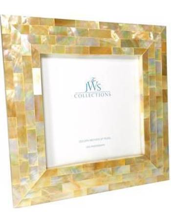 The Jws Collections Mother-of-Pearl Picture Frame, White, 4 x 6