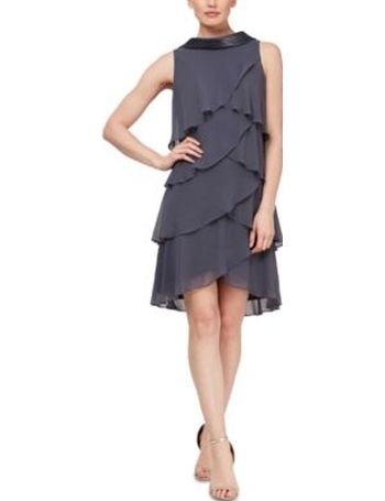 sl fashions layered shift dress