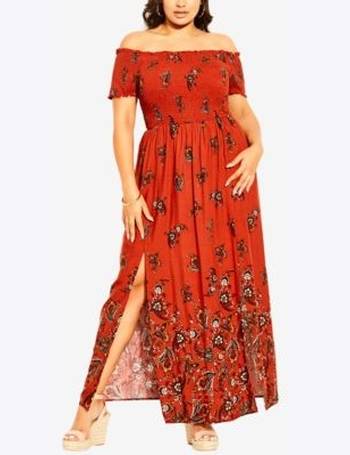 Limsea Women Off Shoulder Lace Up Maxi Floral Print Dress Plus Size Dresses for Women Clearence 
