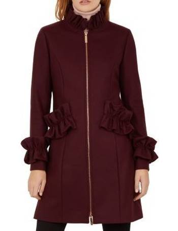 ted baker zowe ruffle parka