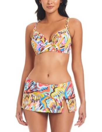 Bleu Rod Beattie Ciao Bella Printed Sweetheart Neck Shirred Tankini Swim  Top & Kore Sarong Hipster Swim Bottom