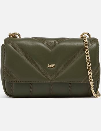 DKNY Carol Leather Pouchette Cross Body Bag, Truffle