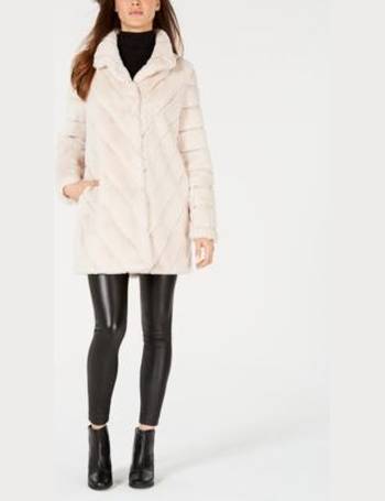 calvin klein faux fur coat