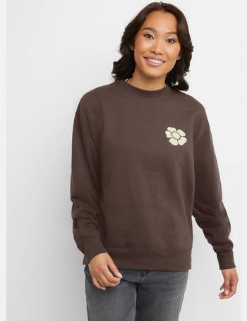 Hanes Originals Women's Soft Brushed Crop Sweatshirt