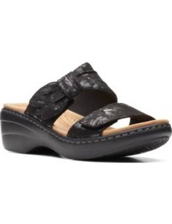 Details about   Clarks Women's Annadel Janis Black Lather Sandals 26132954 Stock 