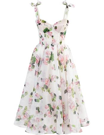 Milla Cute off-the-shoulder floral dress with sheer built-in