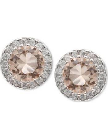 Giani Bernini Cubic Zirconia Halo Stud Earrings in Sterling Silver