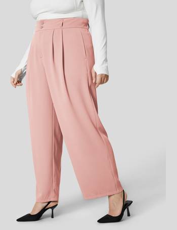 Women's High Waisted Button Zipper Plicated Side Pocket Shirred Straight  Leg Work Suit Pants - Halara