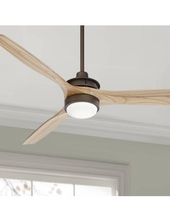 Casa Vieja 52 Casa Breeze Tropical Coastal Indoor Outdoor Ceiling Fan with  Light LED Remote Control Oil Brushed Bronze Palm Leaf Damp Rated for Patio