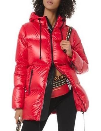 michael michael kors missy maxi hooded down jacket