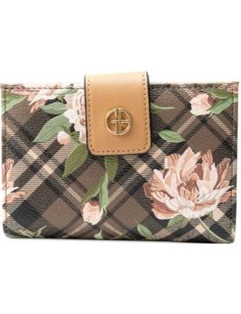 Giani Bernini Signature Floral Framed Indexer Wallet, Created for Macy's - Taupe