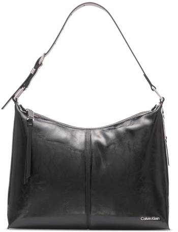 Calvin Klein Women's Holly Asymmetrical Top Zipper Shoulder Bag