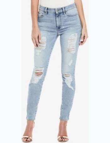 guess 1981 distressed skinny ankle jeans