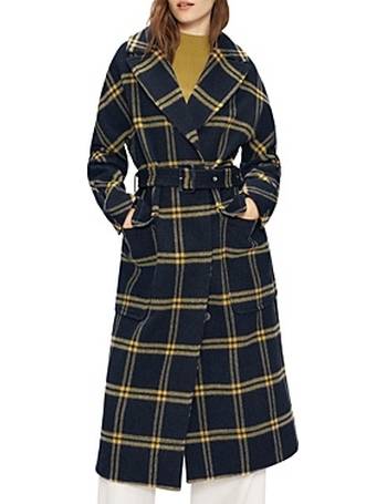 ted baker celinna check coat black