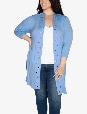 Calvin Klein Jeans Trendy Plus Size Duster Open-Front Cardigan - Macy's