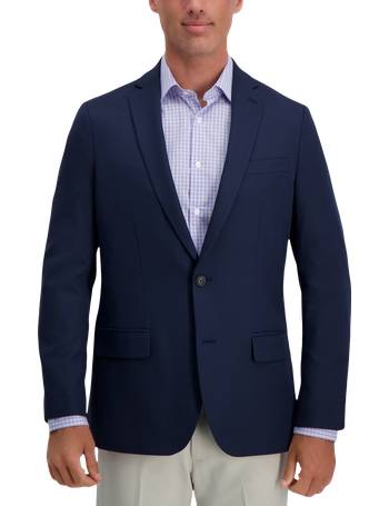 Calvin Klein Blue Plaid Slim Fit Sport Coat - Men's Sport Coats, Men's  Wearhouse