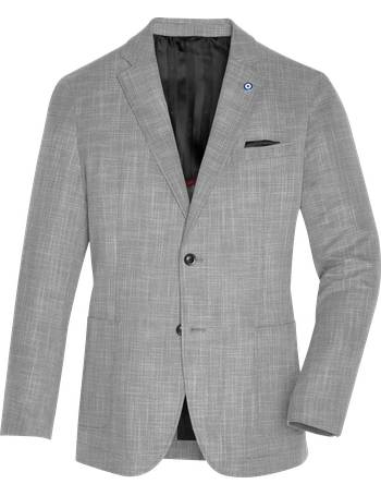 Ben Sherman Mens Two Button Slim Fit Glenplaid Window Suit 