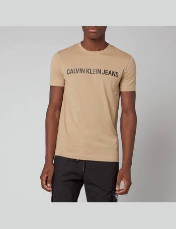 Calvin Klein JeansCalvin Klein Jeans T Shirt Homme Ref 56391 ACF Beige Marque  