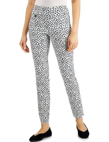 Alfani Petite Printed Palazzo Pants, Created For Macy's in Black