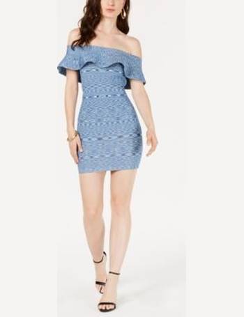 guess leah off shoulder dress