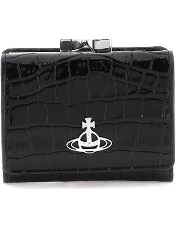 Orb-plaque Saffiano leather wallet, Vivienne Westwood