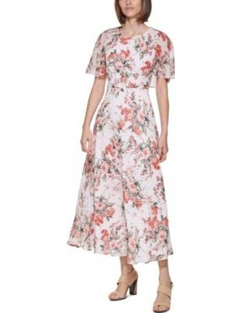 calvin klein floral maxi dress