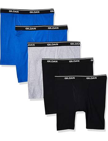 Gildan Men's Boxer Briefs, Multipack, Charcoal/Navy/Sport Grey