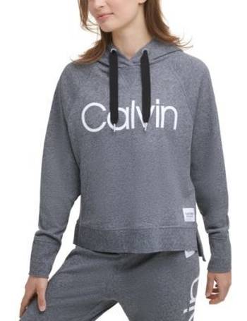 calvin klein performance relaxed logo hoodie