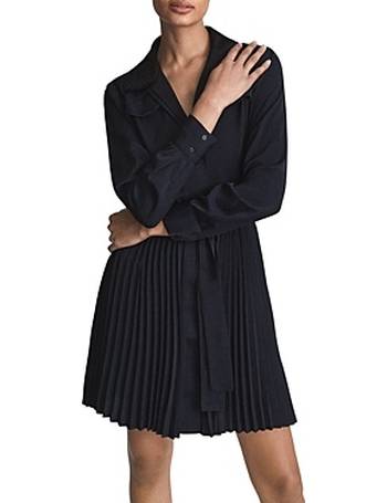 reiss sylvan pleated shirt dress