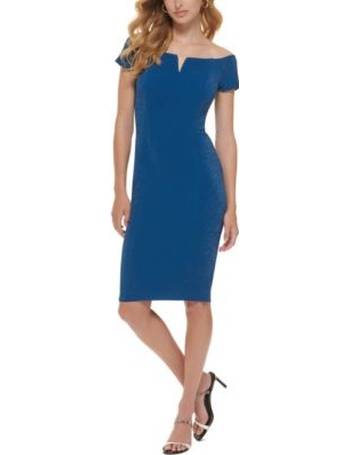 Calvin Klein Off-The-Shoulder Sheath Dress - Macy's