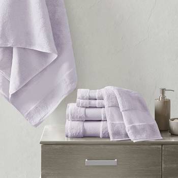 MADISON PARK Signature Luce 6-Piece Purple 100% Egyptian Cotton