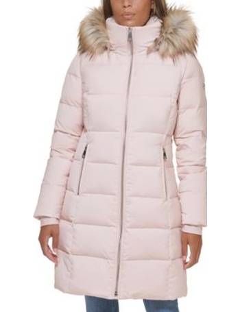 Calvin Klein Faux Fur Trim Hooded Quilted Jacket 