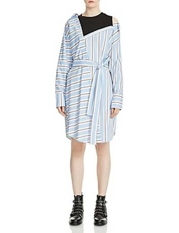 asymmetric plaid shirt dress maje