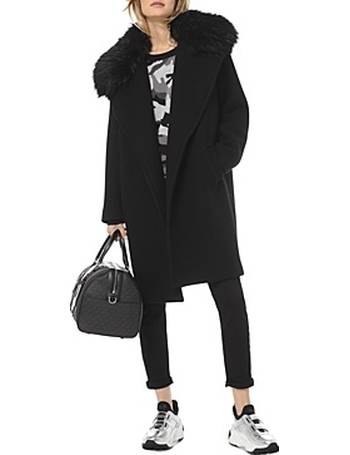 Amazoncom Michael Michael Kors MICHAEL KORS Womens Faux Fur Hooded  Puffer Scuba Belted Coat Jacket as1 alpha xs regular XS Black  A421208  Clothing Shoes  Jewelry