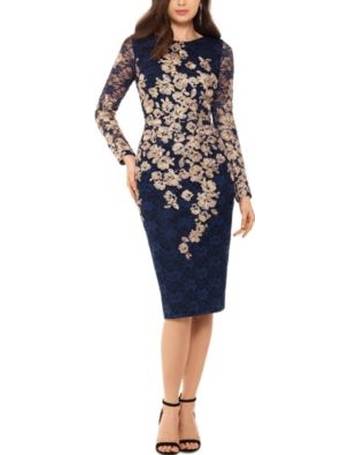 xscape floral lace sheath dress