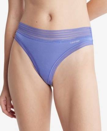 Women's Lace-Trim Thong Underwear QD3705