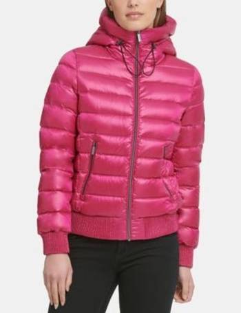 dkny hooded down puffer coat