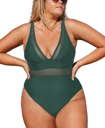 Shop Macy's Cupshe Women's Black One-Piece Swimsuits up to 30% Off