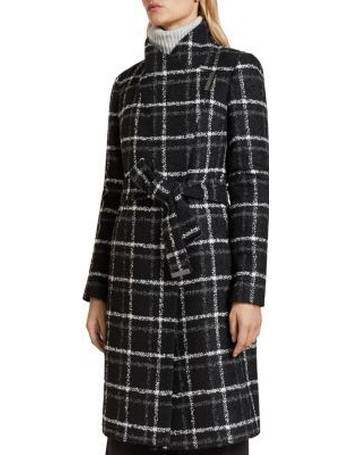 ted baker celinna check coat black