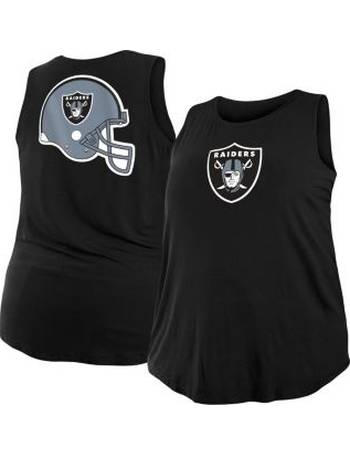 Women's Las Vegas Raiders New Era Black Plus Size Baby Jersey V-Neck Choker  T-Shirt