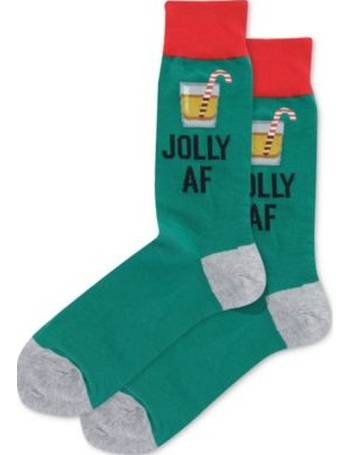 HOTSOX Men's Fuzzy Yeti To Party Non-Skid Crew Sock