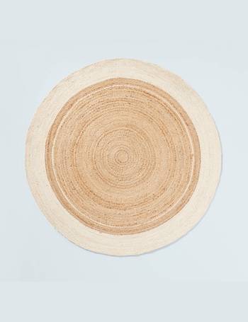 Round 5' Double Stripe Braided Jute Area Rug Charcoal/tan - Hearth & Hand™  With Magnolia : Target