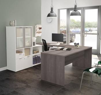 Bestar Talita 45W Small Desk in Storm Gray