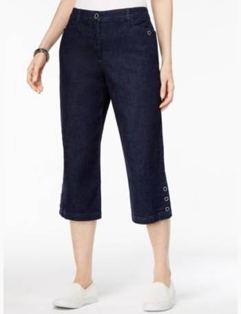 Karen Scott Edna Denim Cargo Capri Pants, Created for Macy's - Macy's